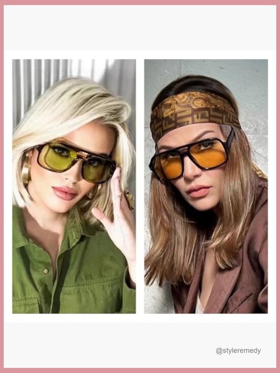 Vintage Square Sunglasses with UV400 Protection, Acetate Frame main image 6
